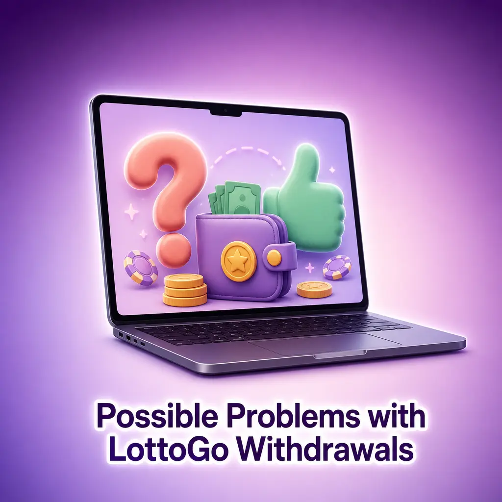 LottoGo withdrawal problems including pending requests, rejections, verification issues, and bonus restrictions with solutions